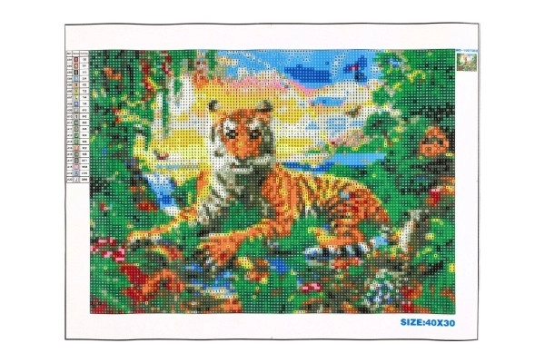 Peinture diamant Roi de la jungle 40x30 cm