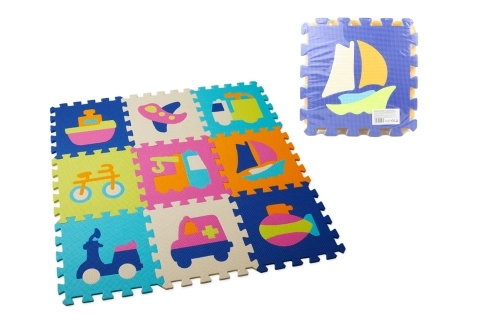 Puzzle en mousse 9 pcs véhicules de transport