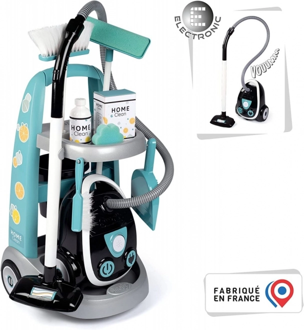 Chariot de nettoyage Smoby avec aspirateur pour enfants