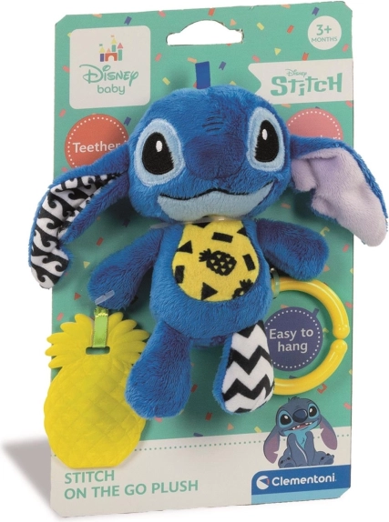 STITCH en peluche à suspendre avec anneau de dentition et pouet-pouet