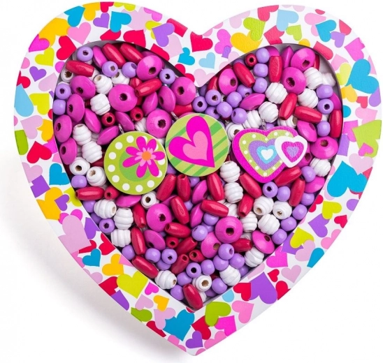 Coffret de perles en forme de cœur