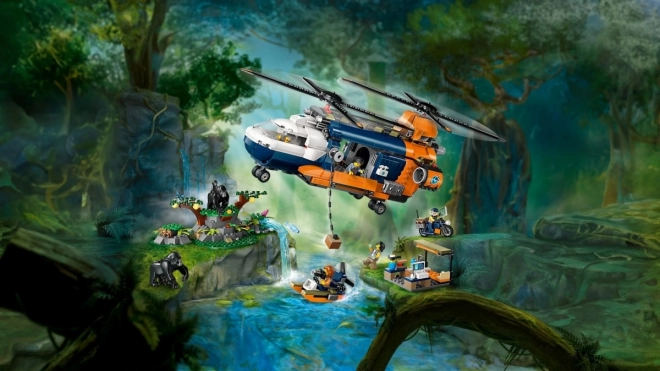 LEGO City 60437 Hélicoptère pour l'exploration de la jungle au camp de base