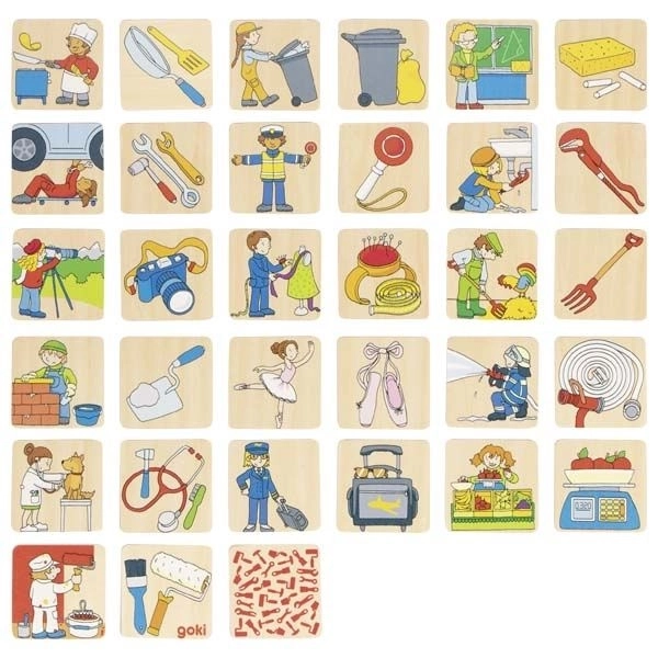 Jeu de mémoire des métiers