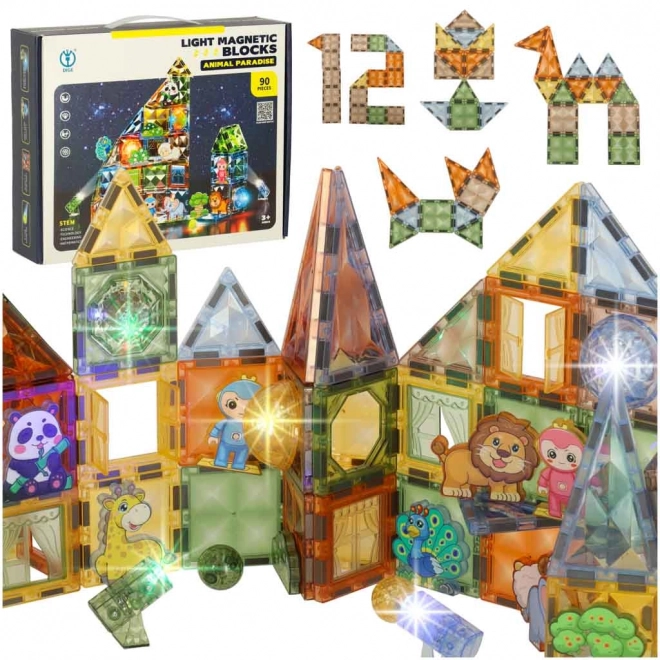 Blocs magnétiques lumineux pour enfants