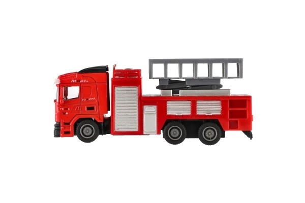 Camion de pompiers en plastique 13-16cm à rétrofriction 3 types 12pcs en boîte