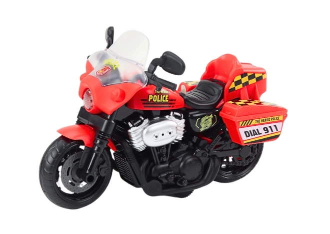 Moto de Police 1:10 Lumières Sons Blanc Rouge