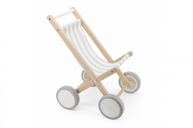 Poussette en bois pour poupées