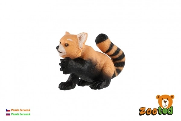 Panda rouge jouet en plastique 5cm dans un sachet