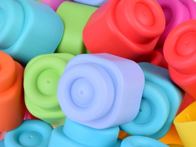 Blocs de construction en caoutchouc doux et colorés pour enfants 36 pièces