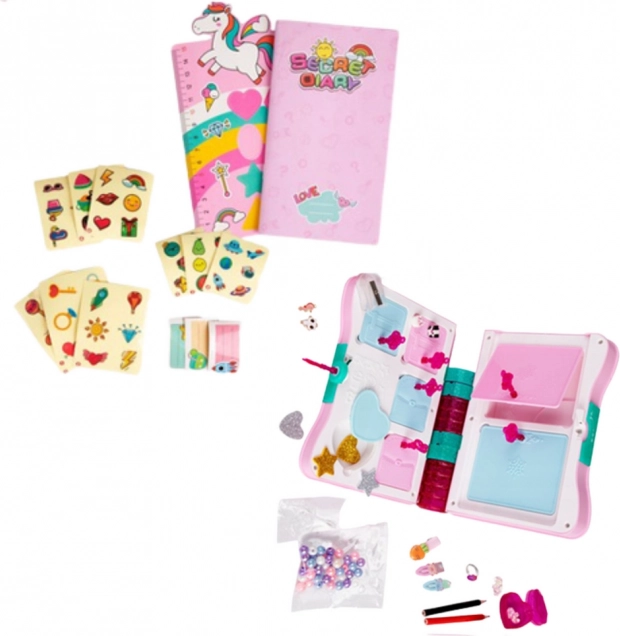 Journal secret à serrure rose