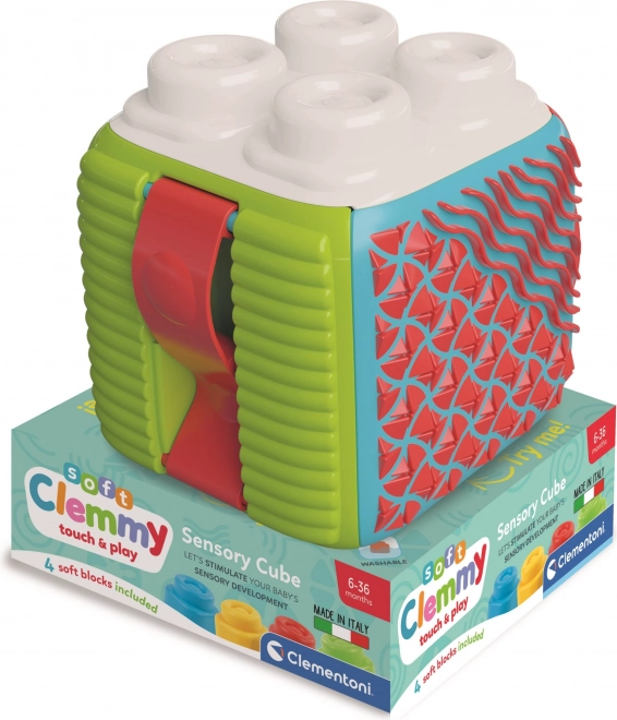 Clementoni Clemmy cube sensoriel d'activité avec blocs souples