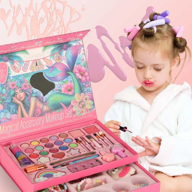 Coffret cosmétique pour enfants avec petite valise et sirène