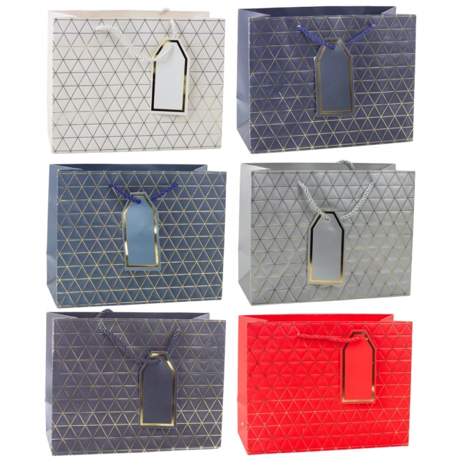 Sac cadeau avec lignes dorées