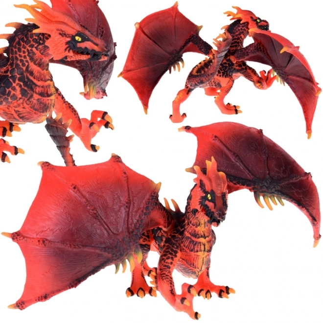 Dragon rouge majestueux avec ailes mobiles