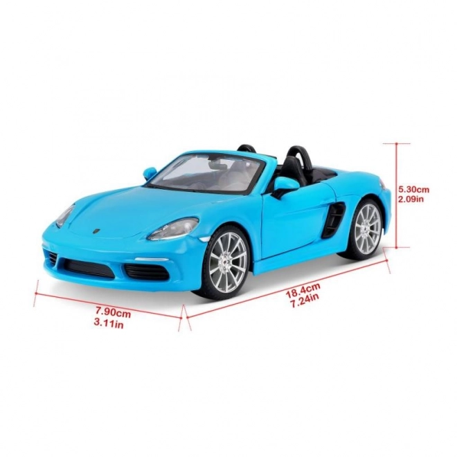 Bburago 1:24 Porsche 718 Boxster Bleu