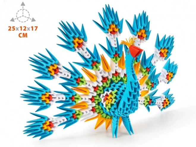 Créatif Origami 3D Paon d'Alexandre