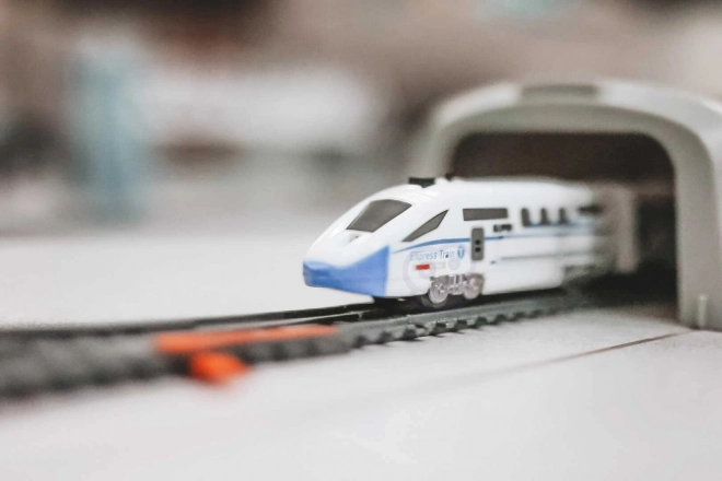 Ensemble de train électrique Woopie avec pont et tunnel