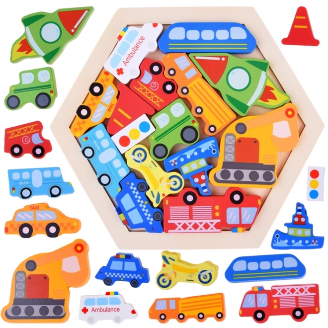 Puzzle en bois Véhicules