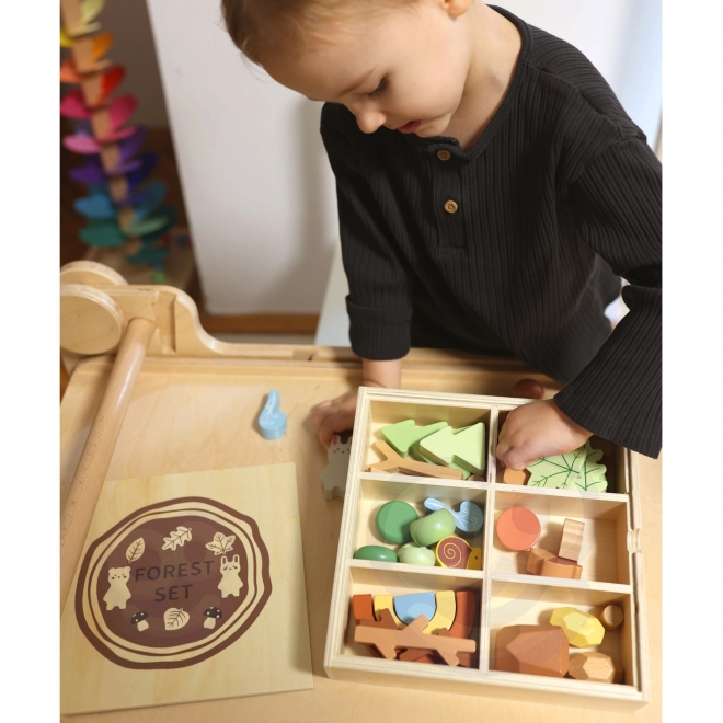 Ensemble forestier avec blocs en bois Tooky Toy