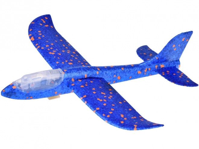Avion en mousse amusant avec lumières LED lancé depuis un pistolet