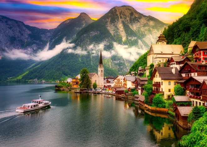 Puzzle Hallstatt au coucher du soleil 1000 pièces