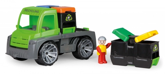 Auto Truxx avec conteneurs et figurine plastique 28 cm dans boîte 39x16x22 cm 24m+