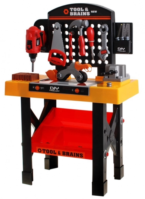 Atelier avec outils 2 en 1 pour petit bricoleur