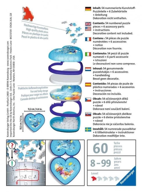 Ravensburger puzzle 3D Cœur Monde Sous-marin 54 pièces