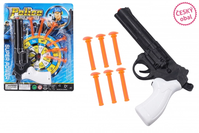 Pistolet à fléchettes avec ventouses set 21 cm