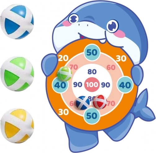Woopie Jeu d’adresse Lancer sur Velcro Cible Requin