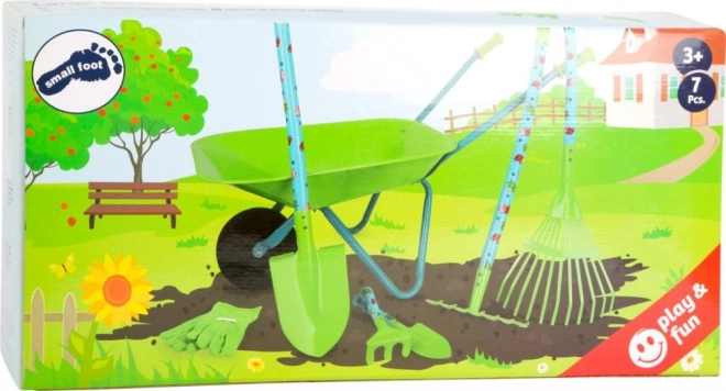Petit pied Ensemble de jardinage avec brouette