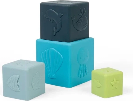 Bigjigs Toys cubes empilables à motifs marins