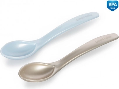 Canpol babies Cuillères en plastique 2 pièces bleues