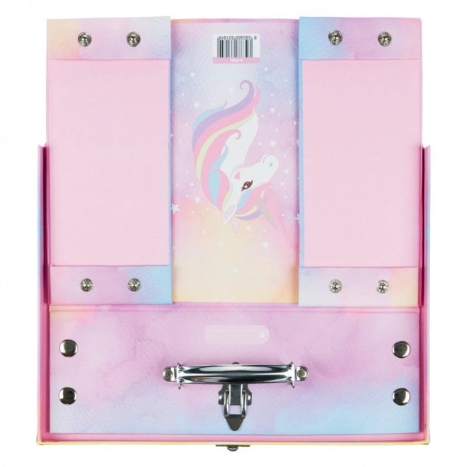 BAAGL Valisette scolaire pliable Rainbow Unicorn avec ferrures