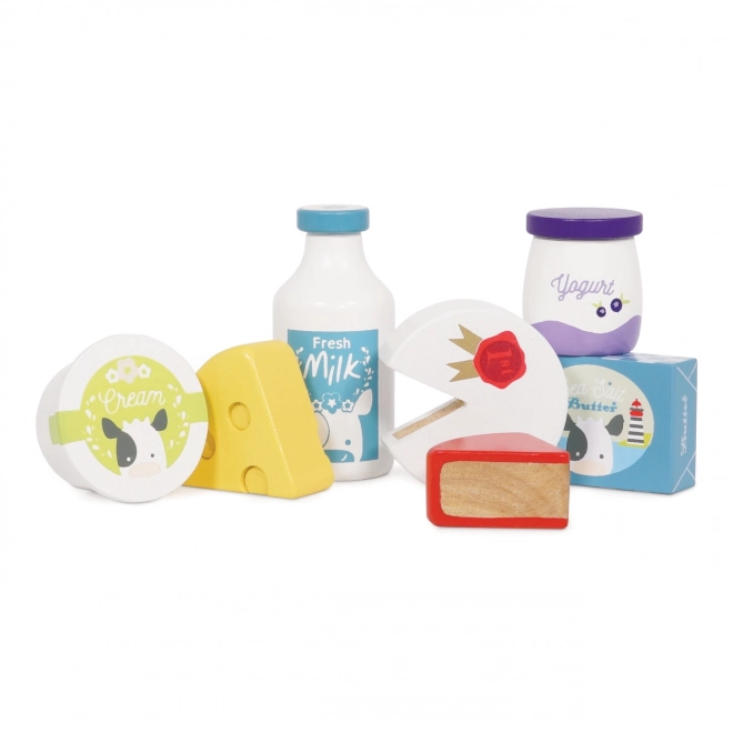 Le Toy Van Caisse avec Produits Laitiers