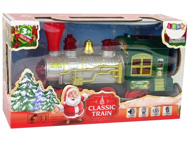 Locomotive de Noël avec Lumières et Sons sur Piles