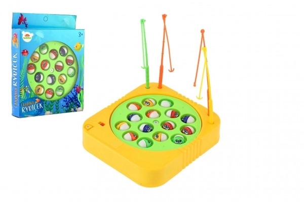 Jeu de pêche/jeu de société 16x17,5cm à piles dans une boîte 16x22x3,5cm
