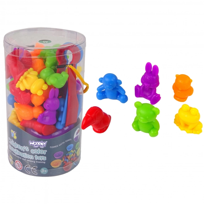 Jeu montessori en bois Apprends à compter – Animaux du zoo