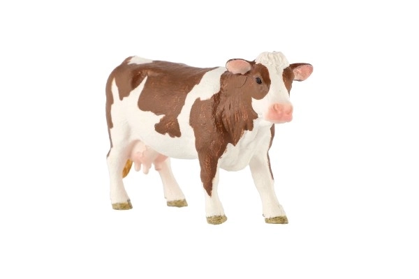 Modèle réaliste de vache en plastique de la race tachetée tchèque 12 cm