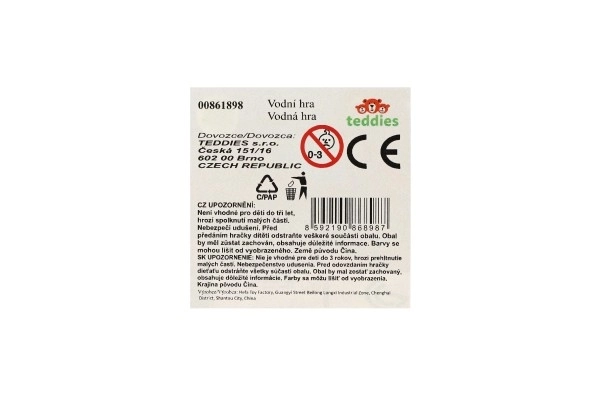 Jeu d'eau casse-tête 11x6cm plastique dinosaure 4 types 24pcs en boîte