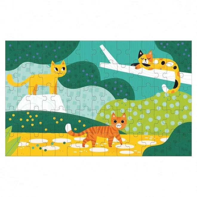 Puzzle lenticulaire petits et grands chats