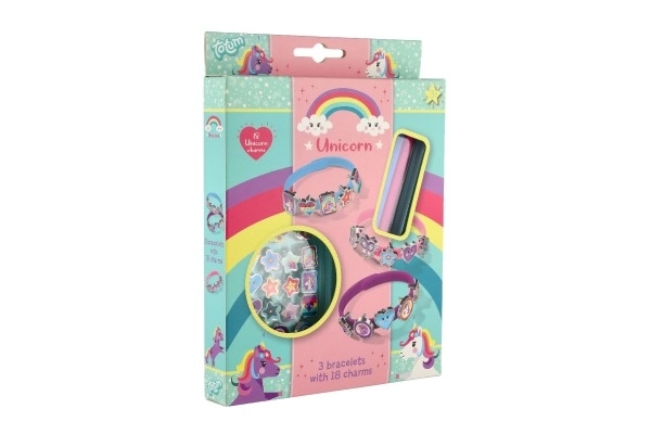 Kit créatif Fabrique tes bracelets Licorne en boîte 15x20,5x2,5cm
