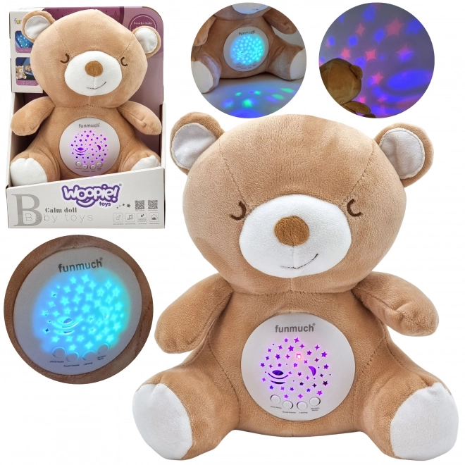 Woopie Baby peluche apaisante avec projecteur ourson 2en1