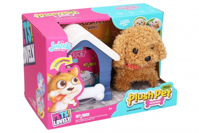 Petit chien avec niche 15cm