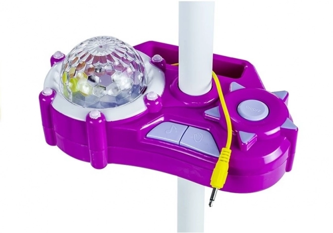 Ensemble rose avec microphone, trépied et projecteur