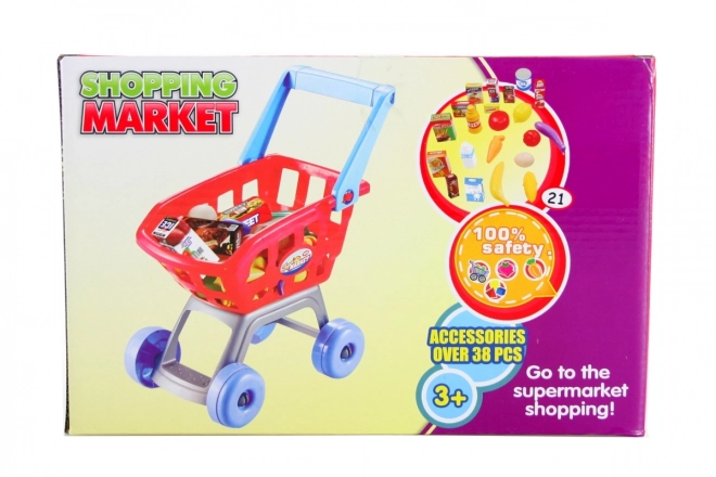 Panier de courses pour enfants avec aliments