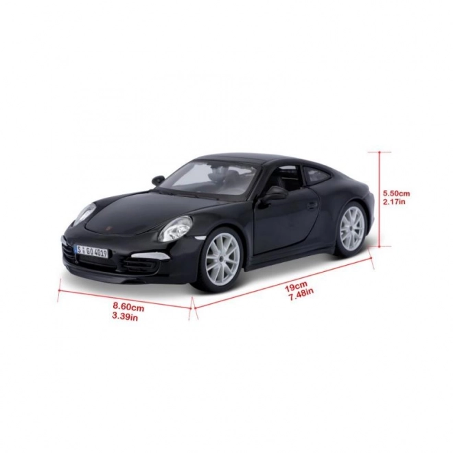 Modèle de voiture Porsche 911 Carrera S noir