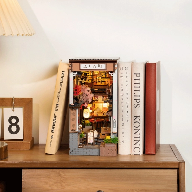 Cale-livre puzzle 3D Sakura Lane avec vin