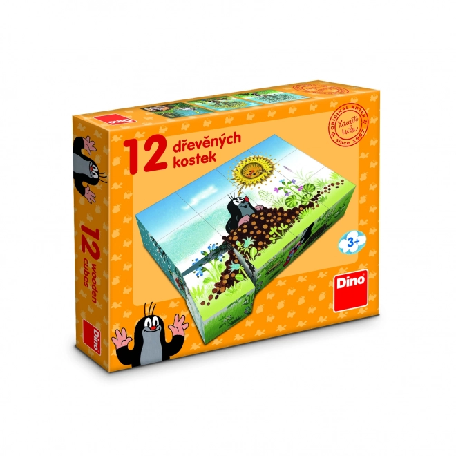 Dino Blocs en bois La taupe pendant l'année 12 pcs