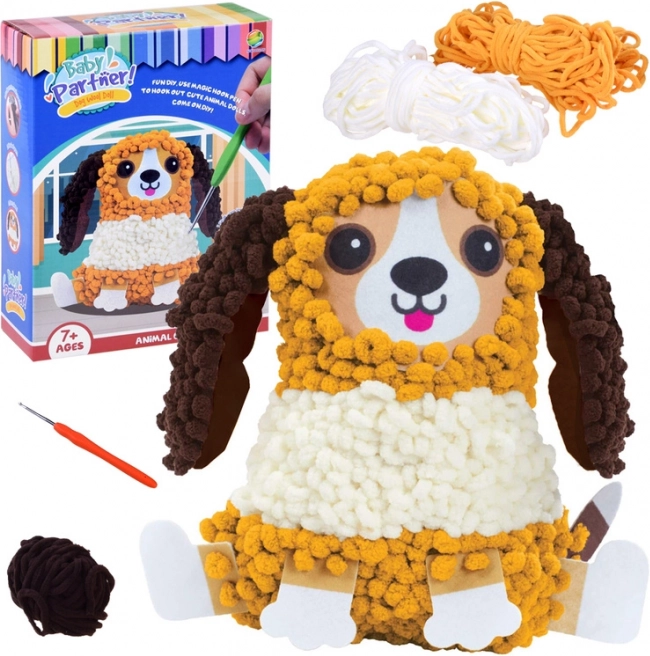 Coussin créatif petit chien – kit fais-le toi-même